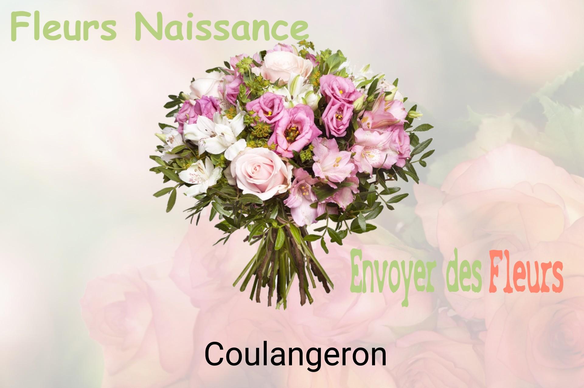 Bouquet de fleurs de naissance livré à Coulangeron